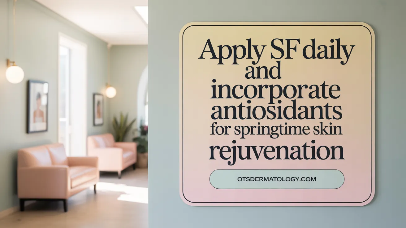 Apply SPF daily and incorporate antioxidants for springtime skin rejuvenation