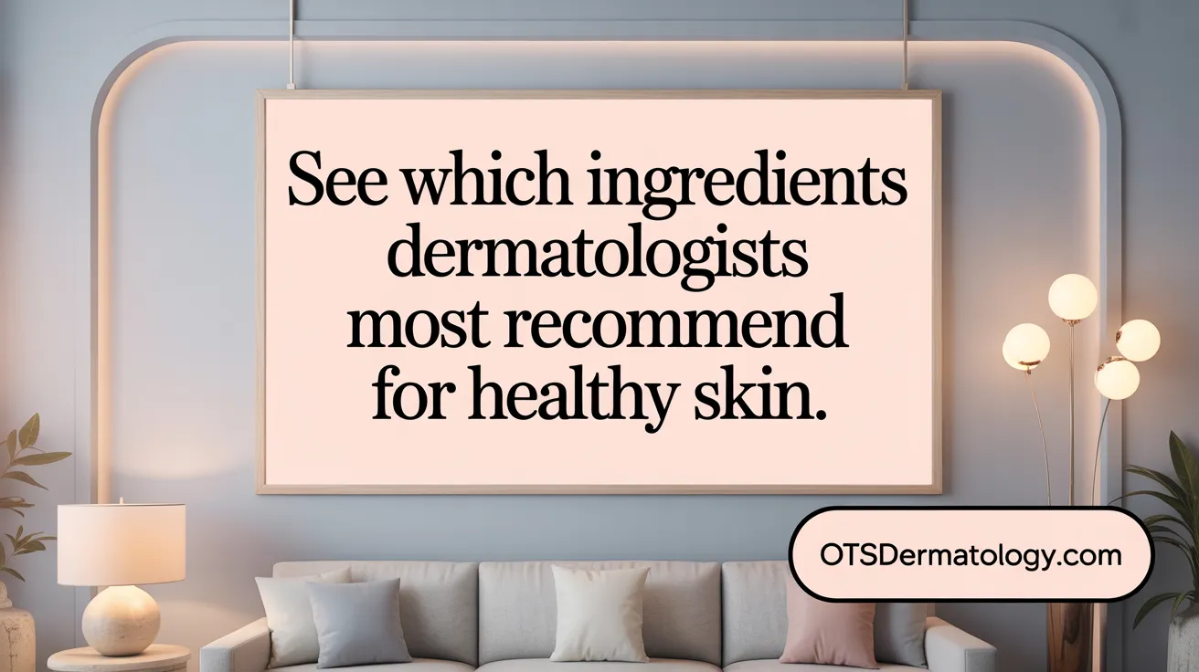 See which ingredients dermatologists most recommend for healthy skin.