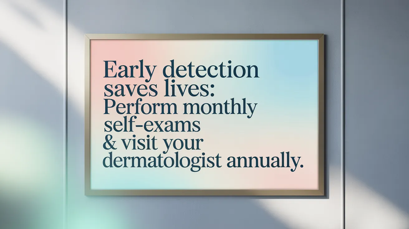 Early Detection Saves Lives: Perform Monthly Self-Exams & Visit Your Dermatologist Annually.