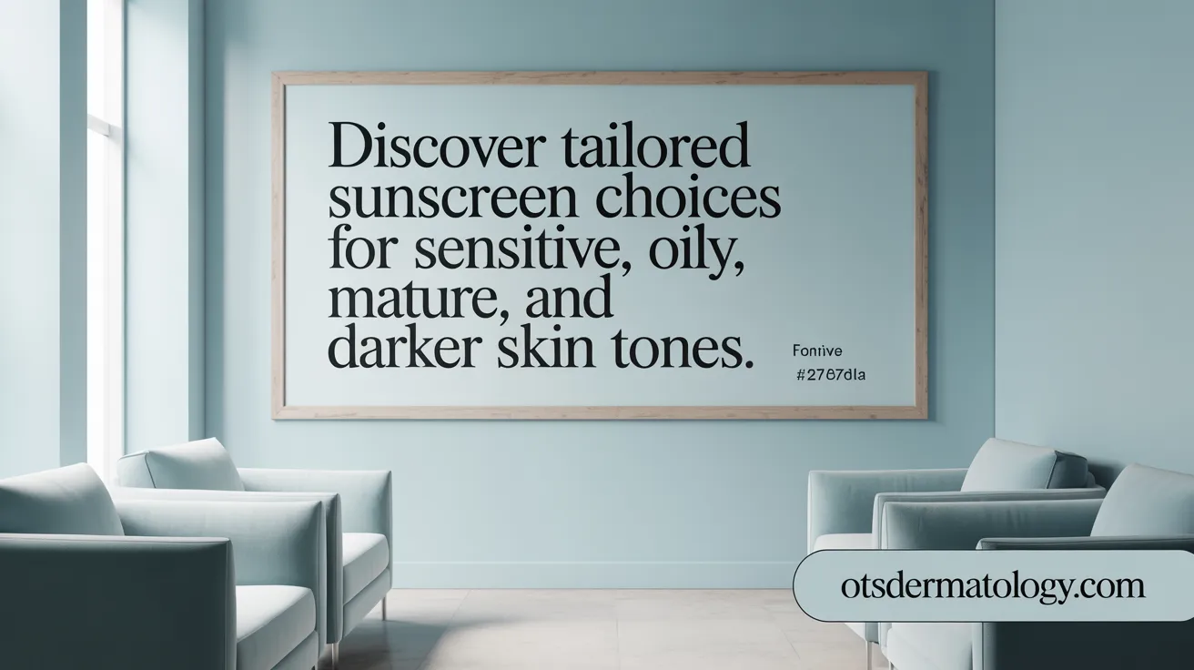 Discover tailored sunscreen choices for sensitive, oily, mature, and darker skin tones.