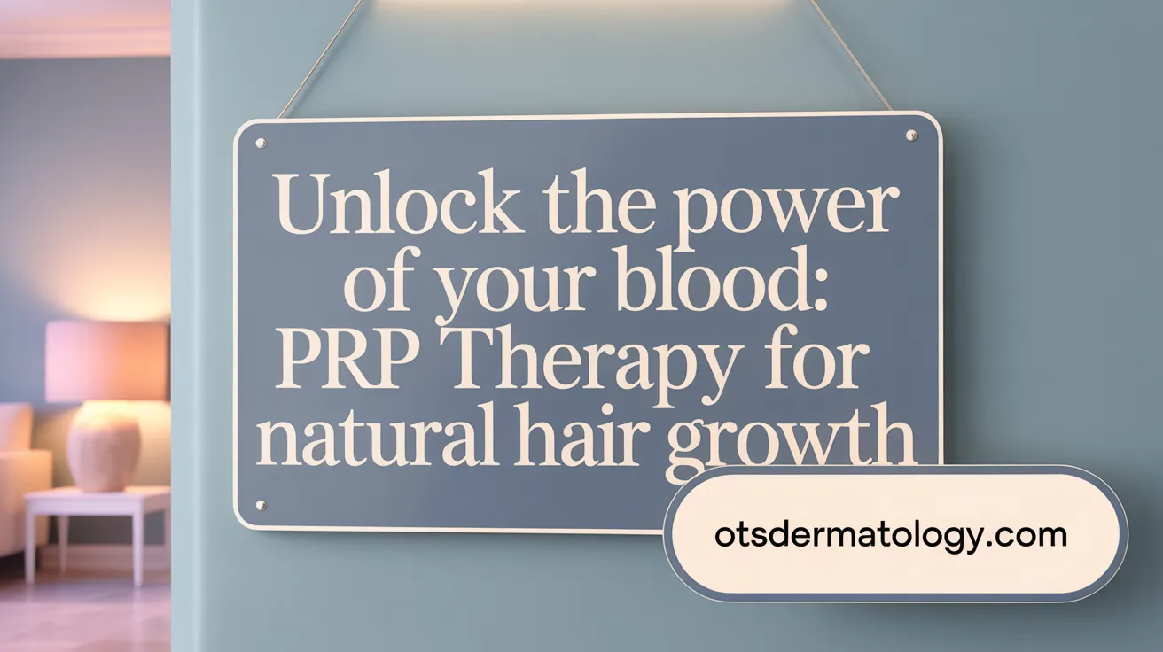 Unlock the Power of Your Blood: PRP Therapy for Natural Hair Growth