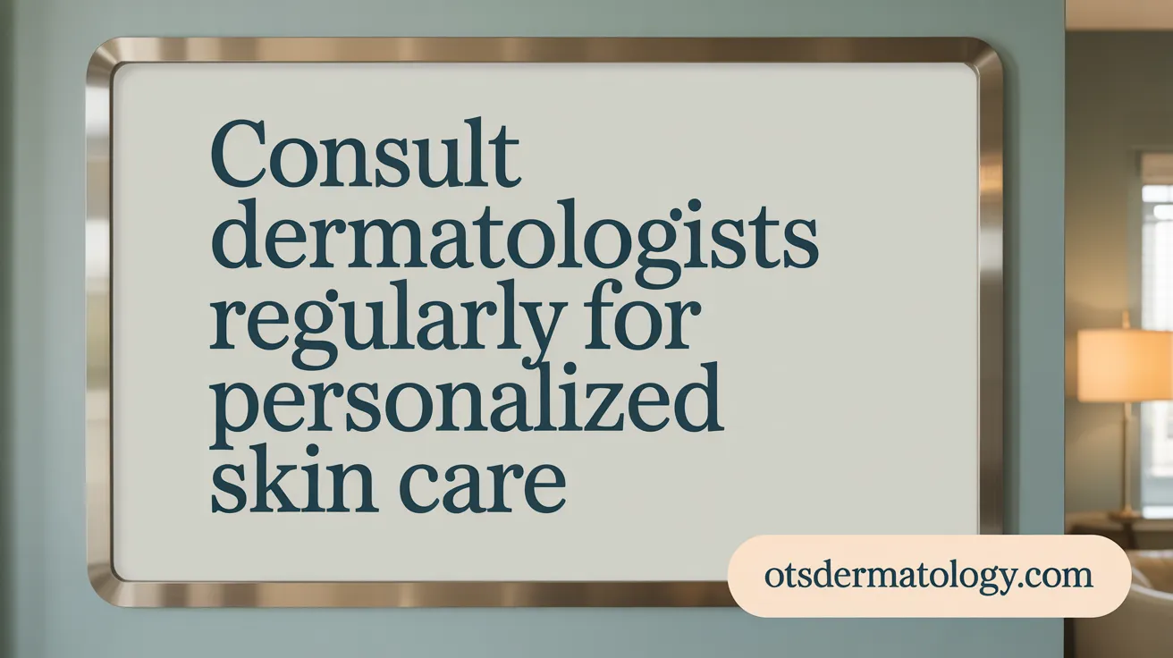 Consult Dermatologists Regularly for Personalized Skin Care