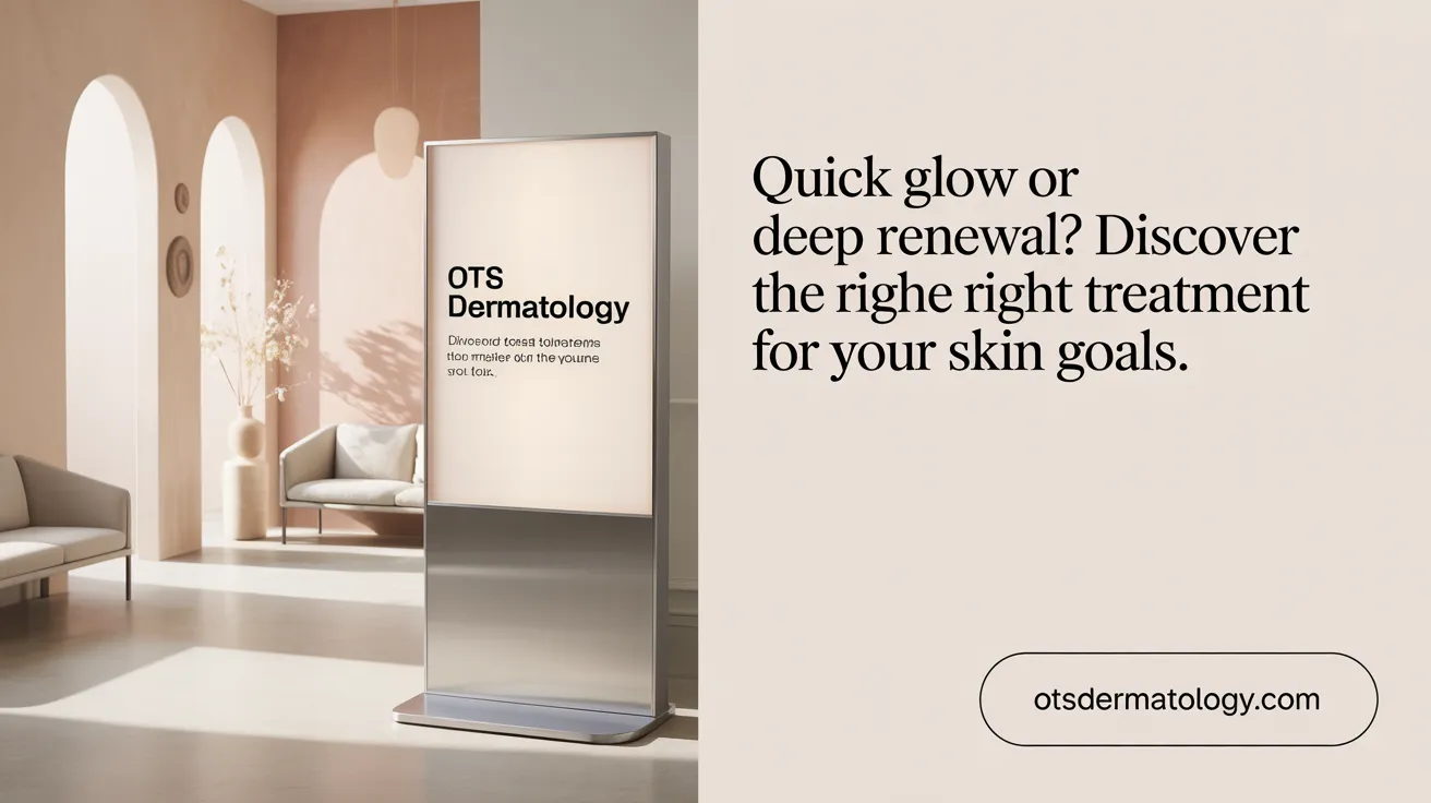 Quick Glow or Deep Renewal? Discover the Right Treatment for Your Skin Goals.