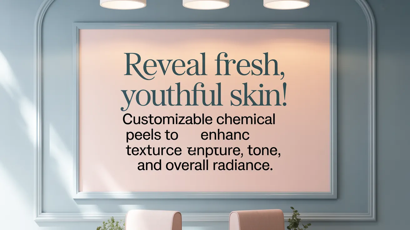 Reveal Fresh, Youthful Skin! Customizable chemical peels to enhance texture, tone, and overall radiance.