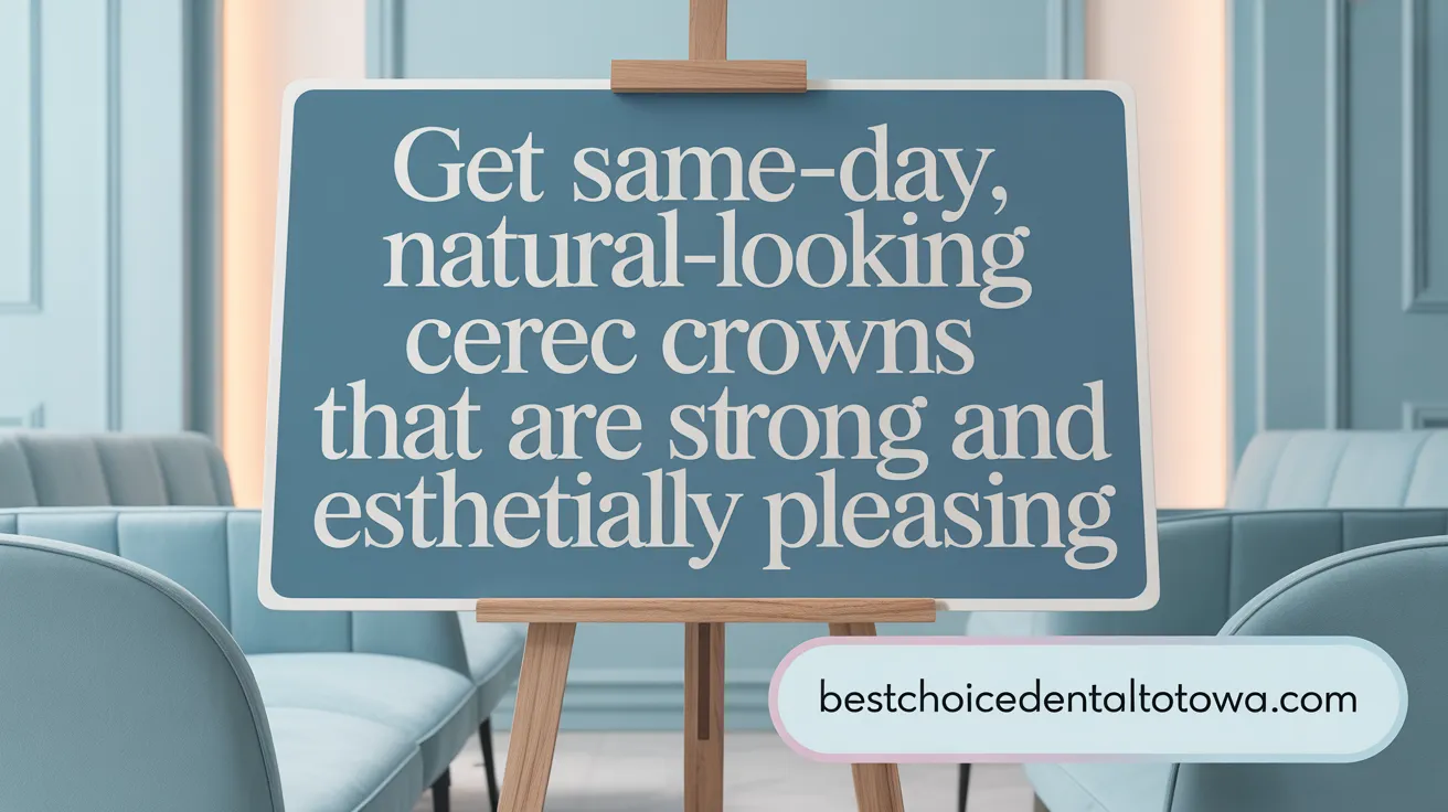 Get same-day, natural-looking CEREC crowns that are strong and aesthetically pleasing