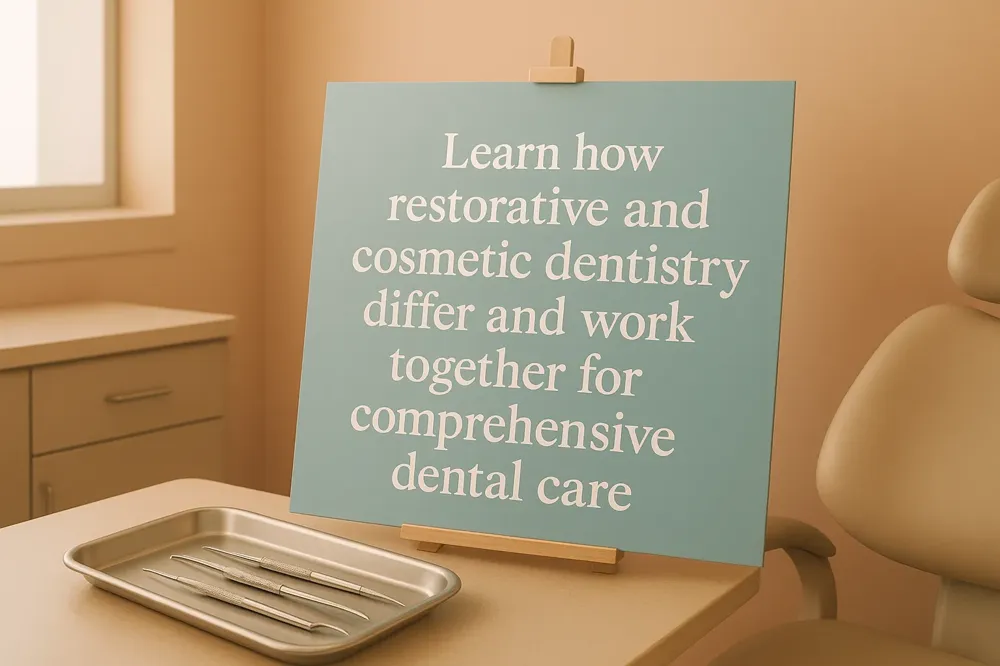 Learn how restorative and cosmetic dentistry differ and work together for comprehensive dental care.