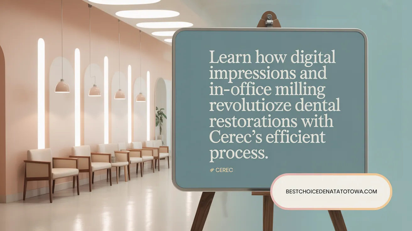 Learn how digital impressions and in-office milling revolutionize dental restorations with CEREC's efficient process.