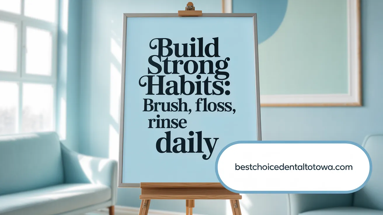 Build Strong Habits: Brush, Floss, Rinse Daily
