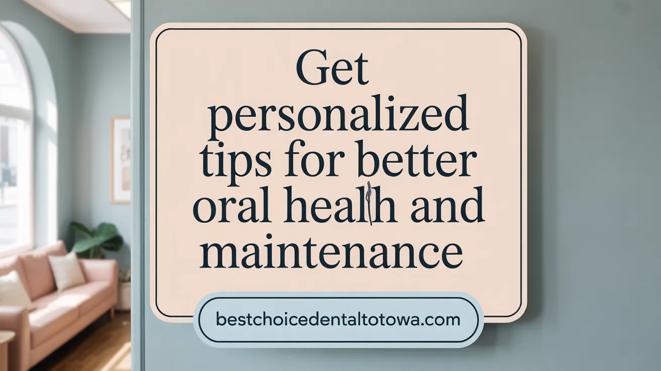 Get Personalized Tips for Better Oral Health and Maintenance