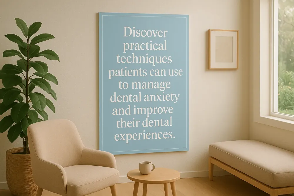 Discover practical techniques patients can use to manage dental anxiety and improve their dental experiences.