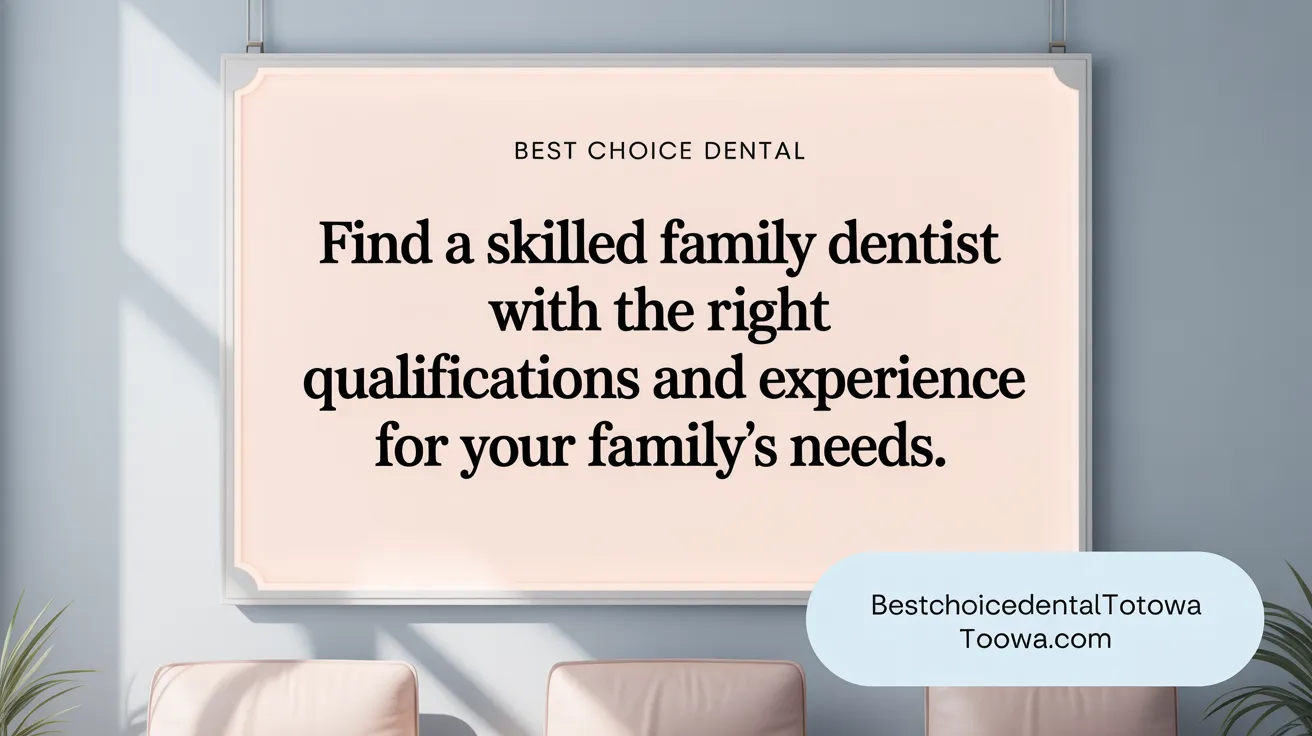 Find a skilled family dentist with the right qualifications and experience for your family's needs.