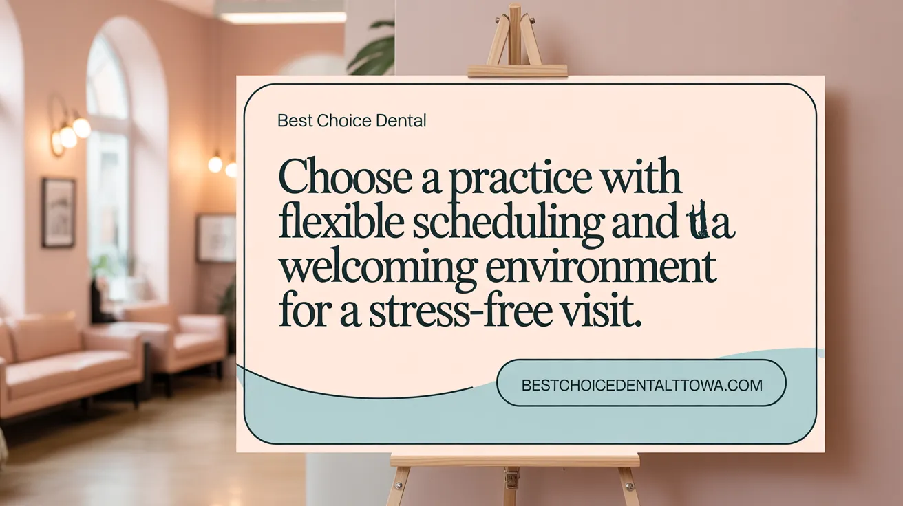 Choose a practice with flexible scheduling and a welcoming environment for a stress-free visit.