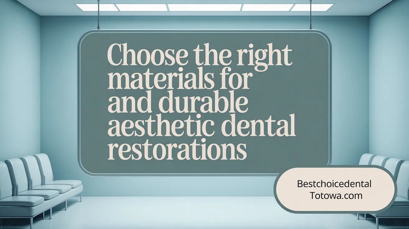 Choose the Right Materials for Durable and Aesthetic Dental Restorations