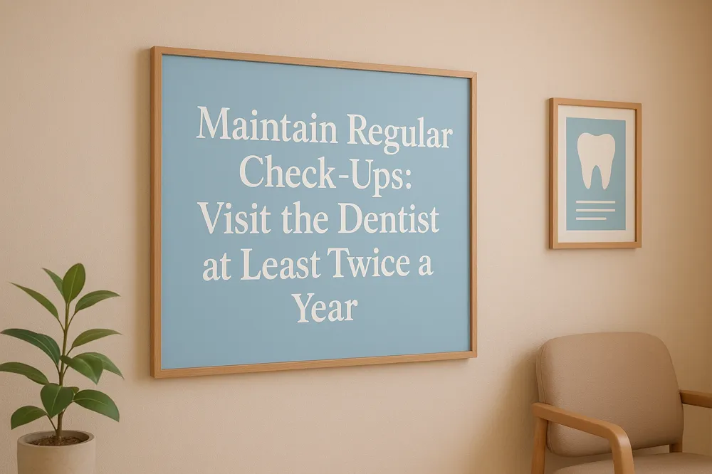 Maintain Regular Check-Ups: Visit the Dentist at Least Twice a Year
