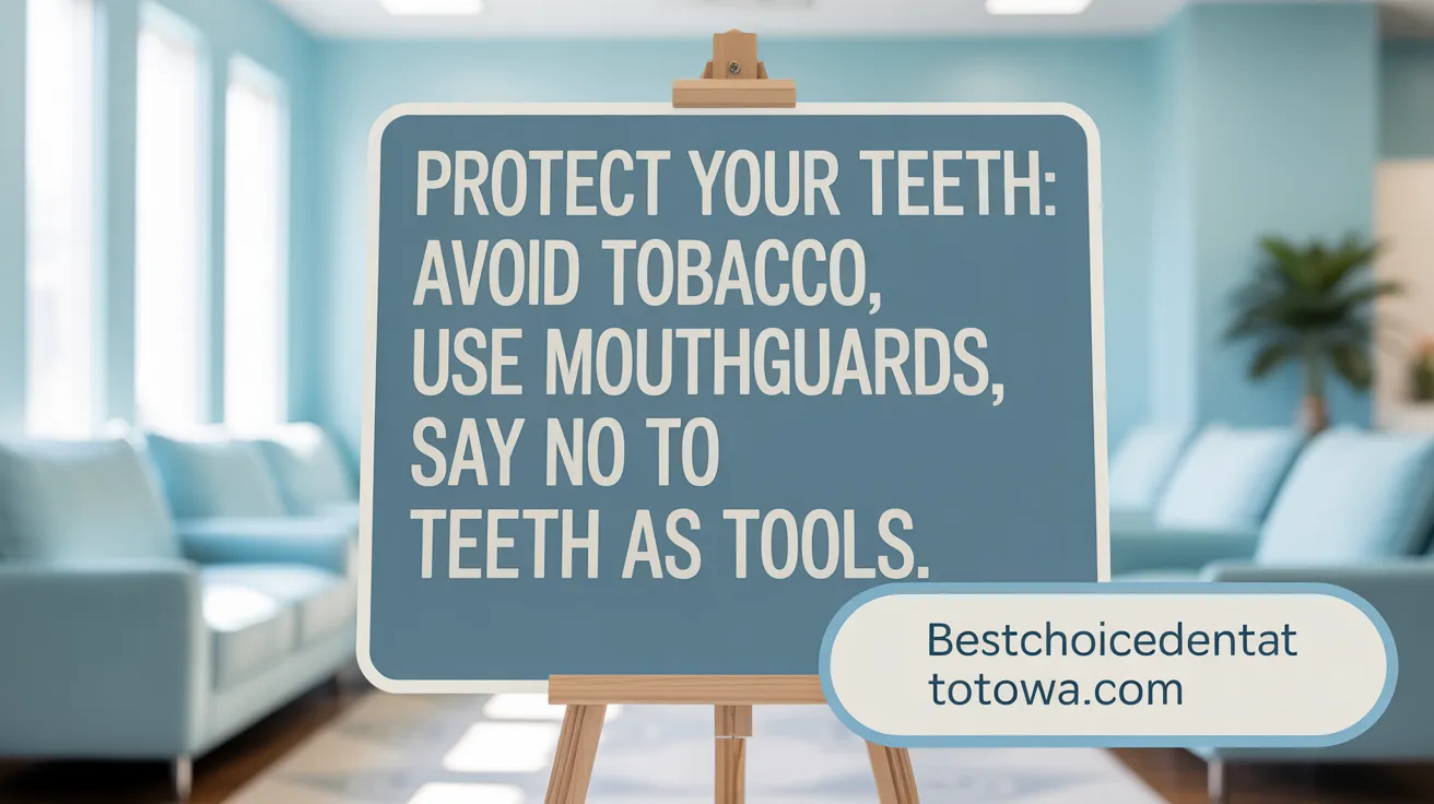 Protect Your Teeth: Avoid Tobacco, Use Mouthguards, Say No to Teeth as Tools