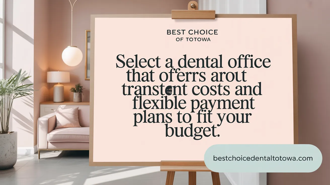 Select a dental office that offers transparent costs and flexible payment plans to fit your budget.