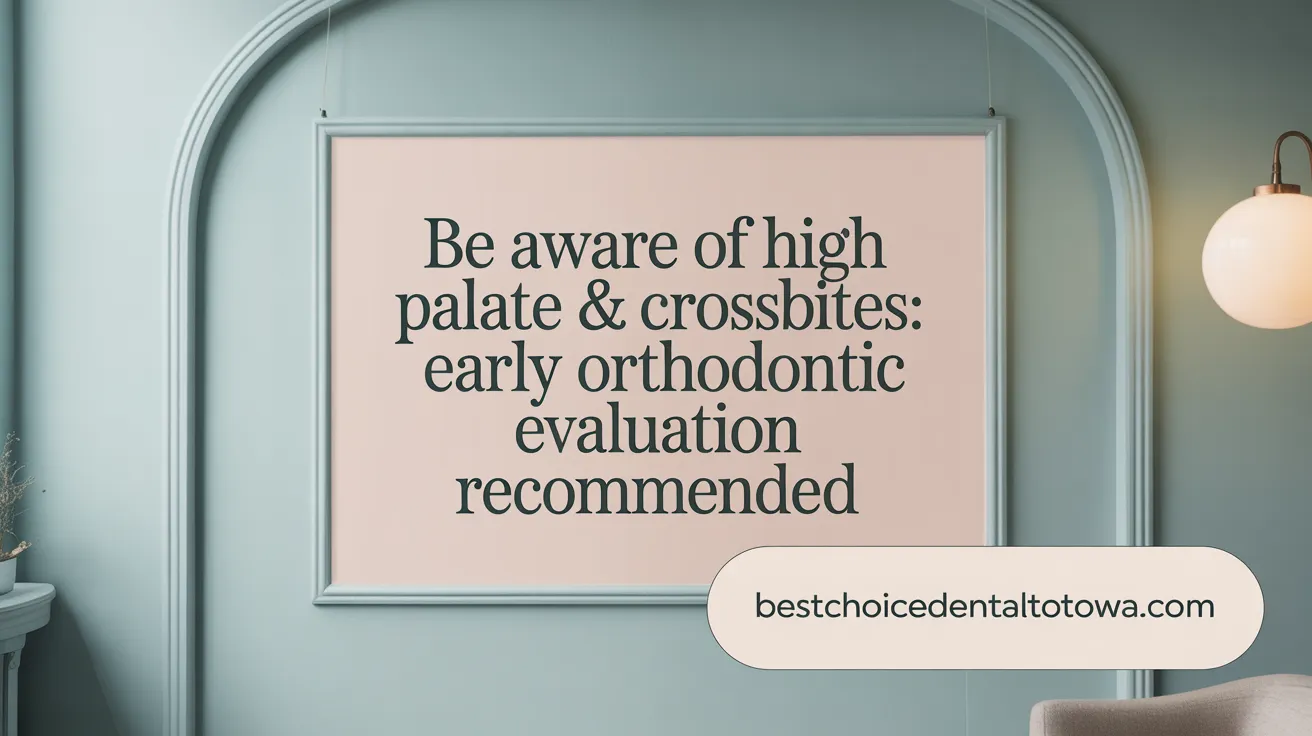 Be Aware of High Palate & Crossbites: Early Orthodontic Evaluation Recommended