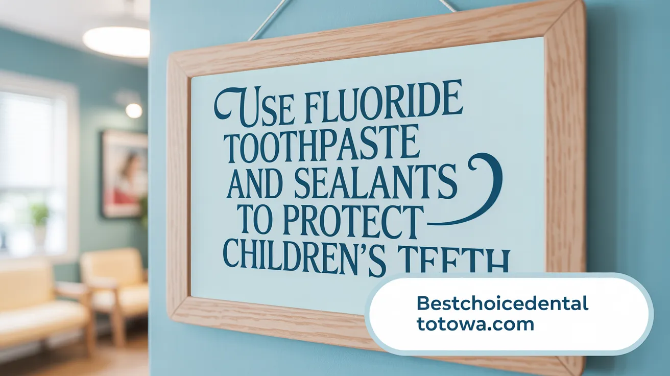 Use Fluoride Toothpaste and Sealants to Protect Children's Teeth