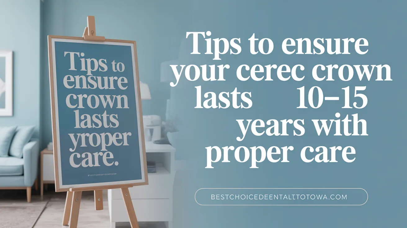 Tips to Ensure Your CEREC Crown Lasts 10–15 Years with Proper Care