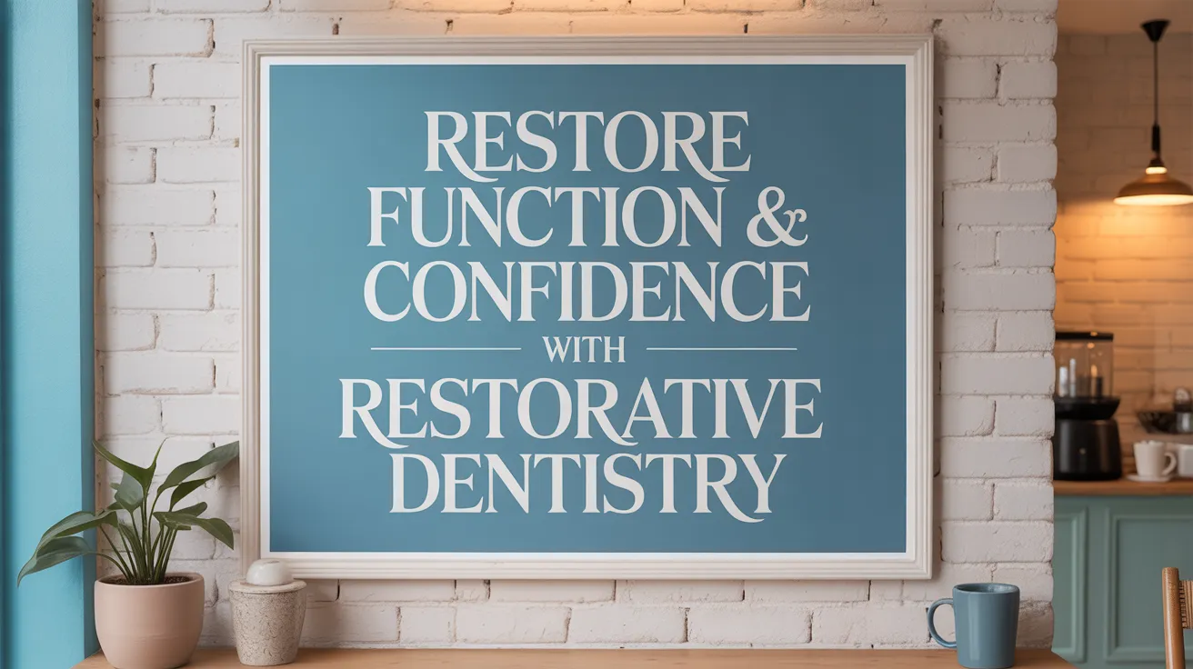 Restore Function & Confidence with Restorative Dentistry