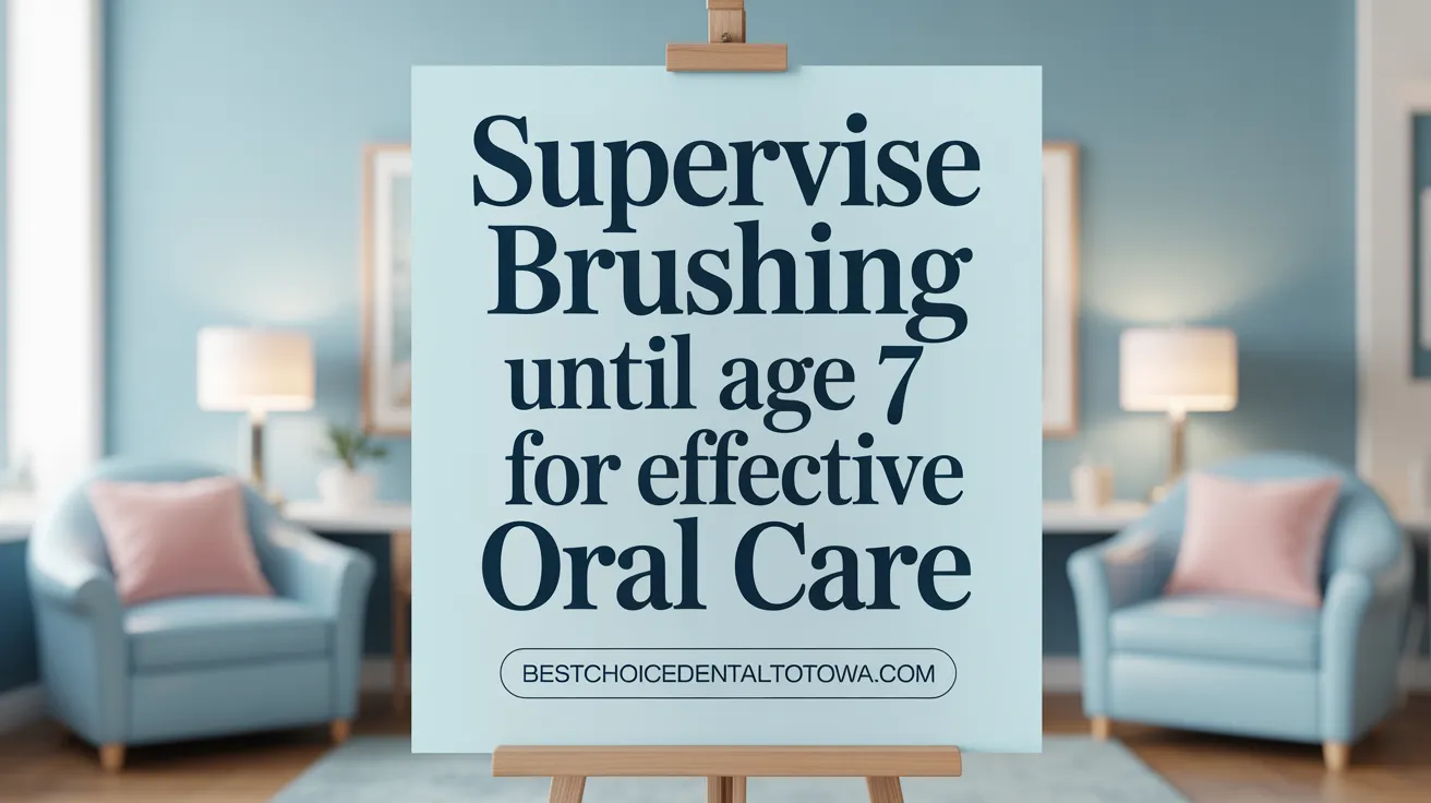 Supervise Brushing Until Age 7 for Effective Oral Care