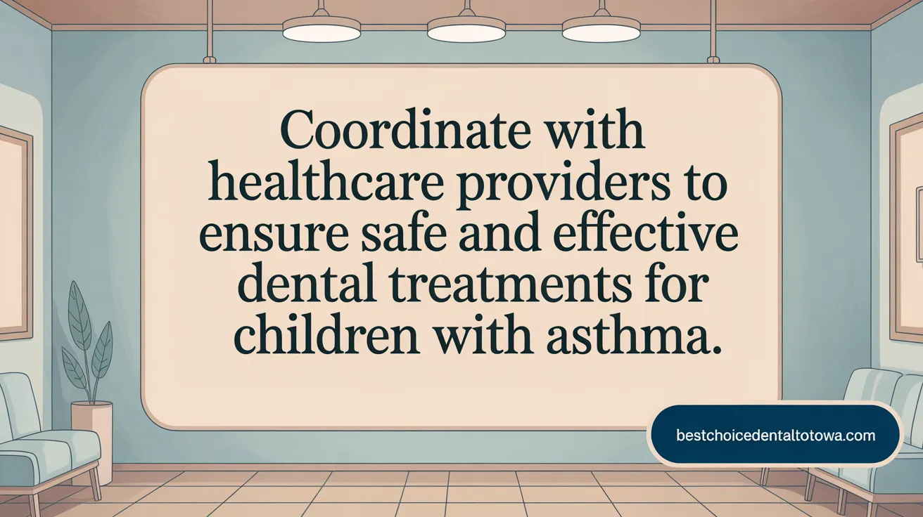 Coordinate with healthcare providers to ensure safe and effective dental treatments for children with asthma.