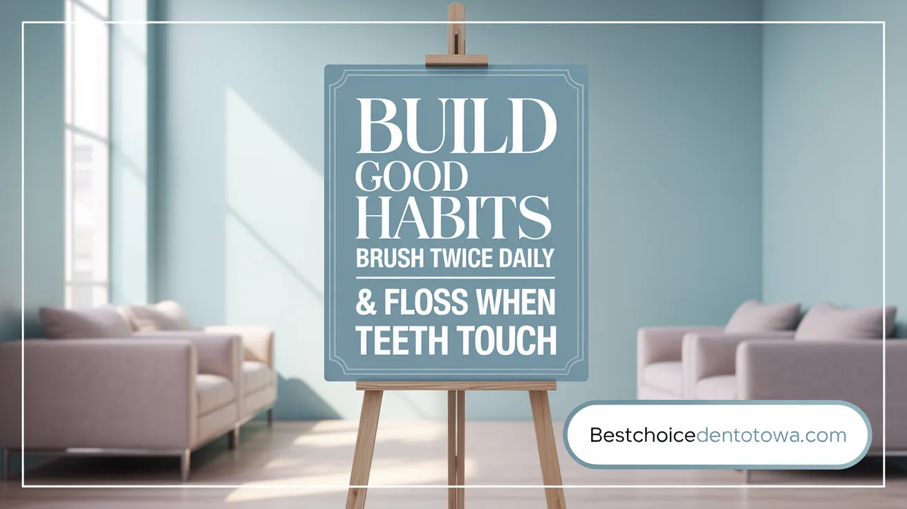 Build Good Habits - Brush Twice Daily & Floss When Teeth Touch