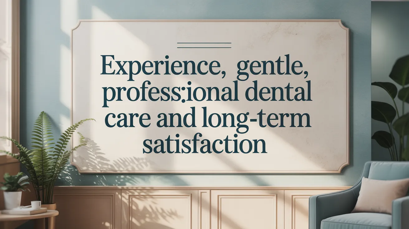 Experience Gentle, Professional Dental Care and Long-Term Satisfaction