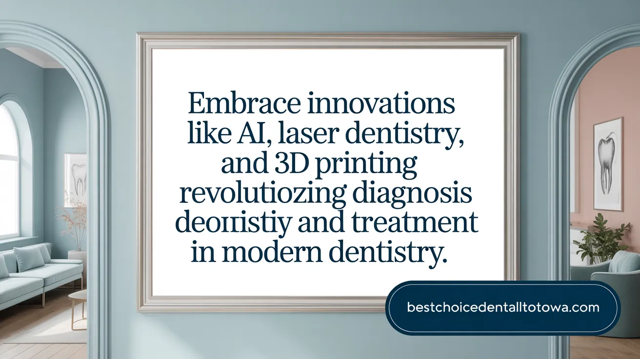 Embrace innovations like AI, laser dentistry, and 3D printing revolutionizing diagnosis and treatment in modern dentistry.