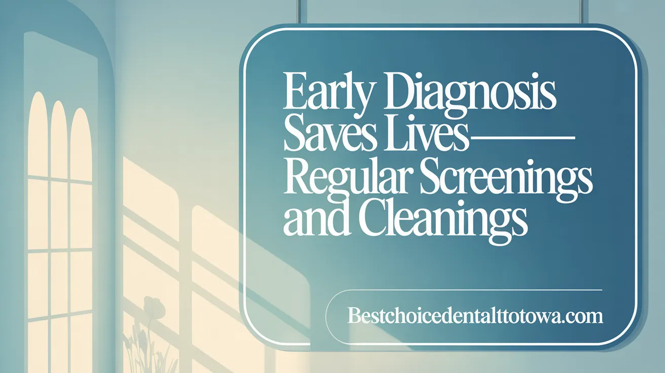 Early diagnosis saves lives—regular screenings and cleanings