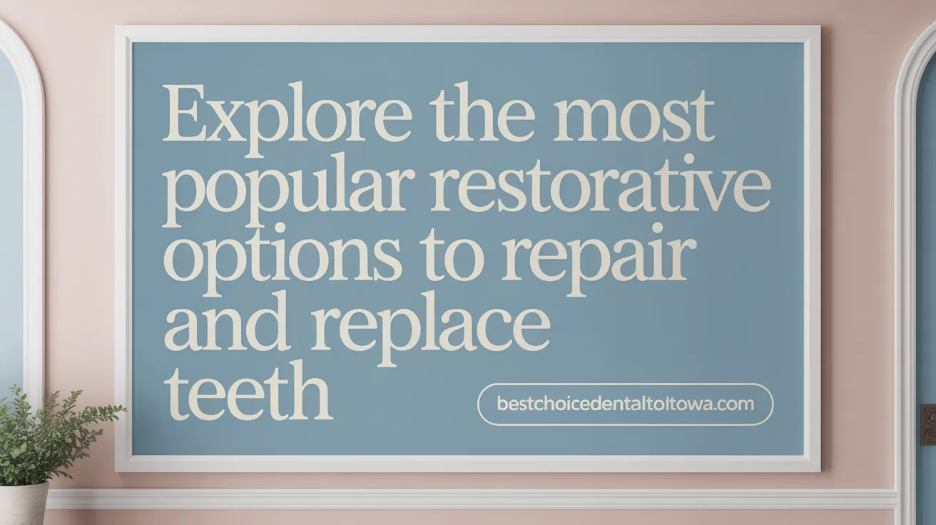 Explore the Most Popular Restorative Options to Repair and Replace Teeth