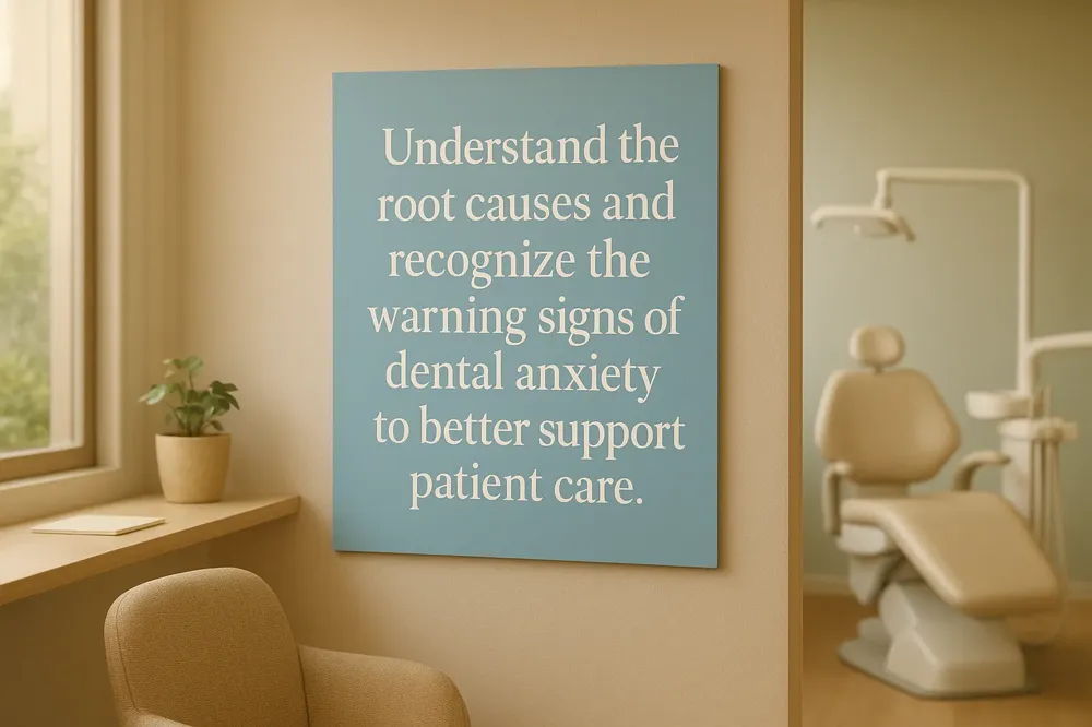 Understand the root causes and recognize the warning signs of dental anxiety to better support patient care.