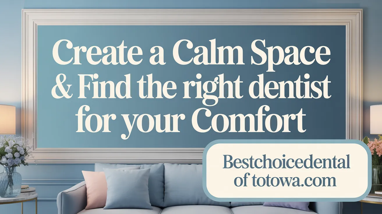 Create a Calm Space & Find the Right Dentist for Your Comfort