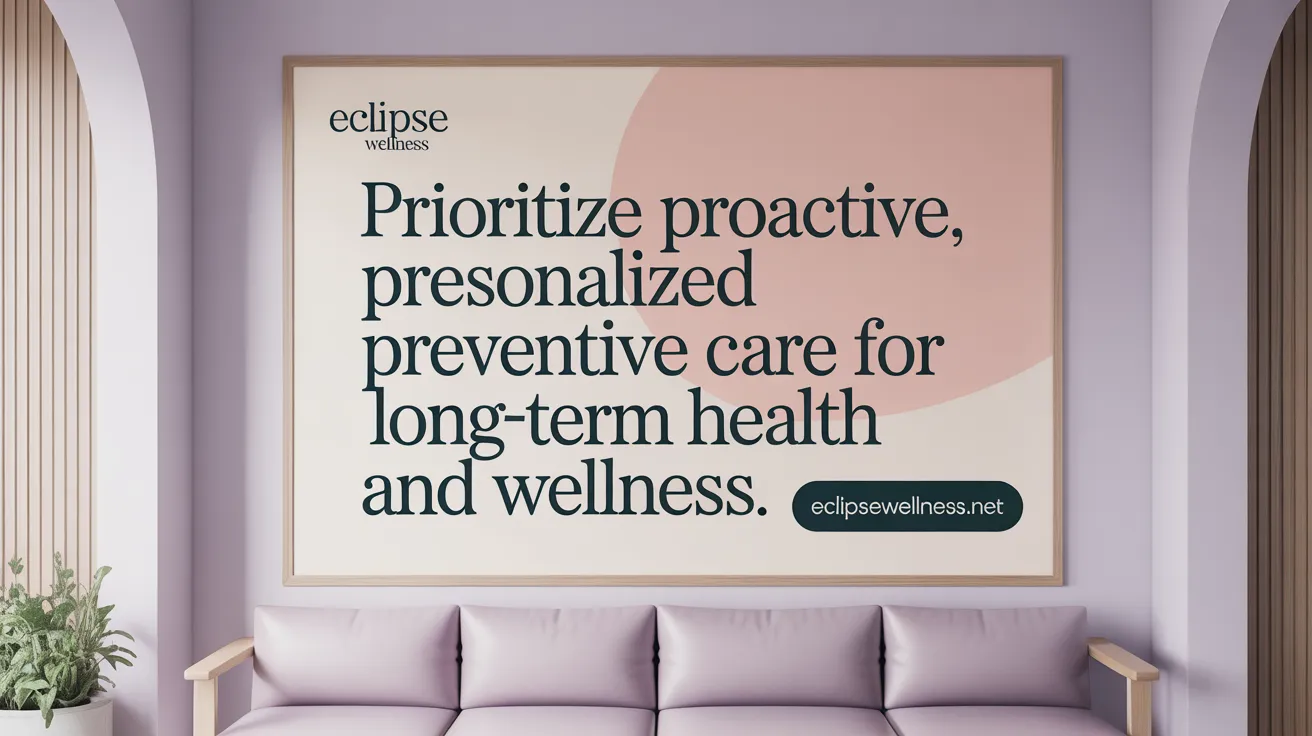 Prioritize proactive, personalized preventive care for long-term health and wellness.