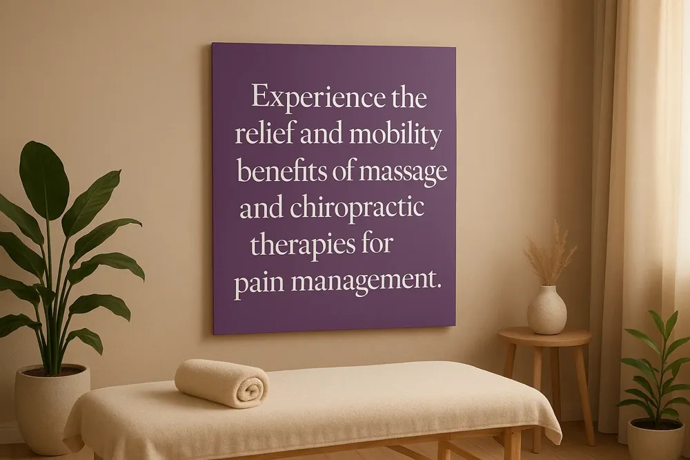 Experience the relief and mobility benefits of massage and chiropractic therapies for pain management.