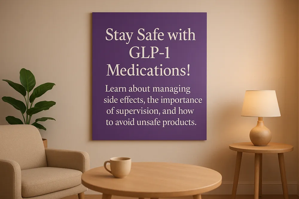Stay Safe with GLP-1 Medications! Learn about managing side effects, the importance of supervision, and how to avoid unsafe products.