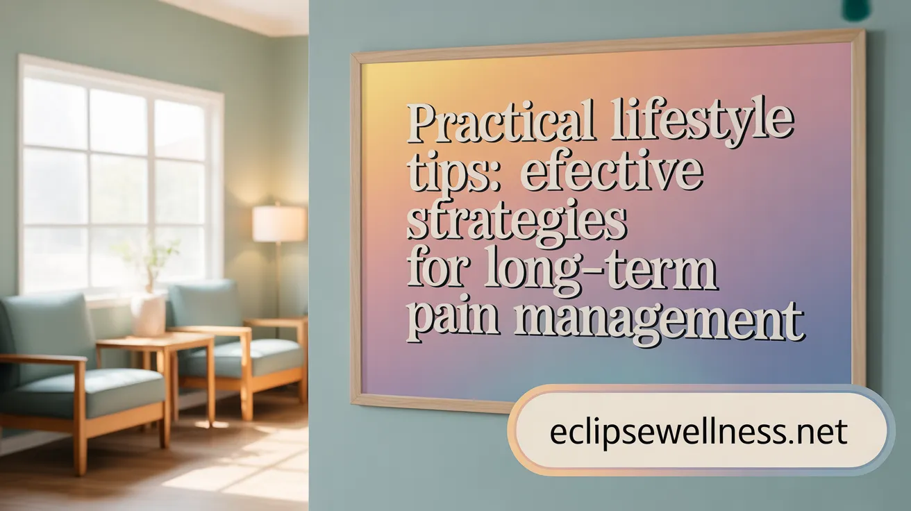 Practical Lifestyle Tips: Effective Strategies for Long-Term Pain Management
