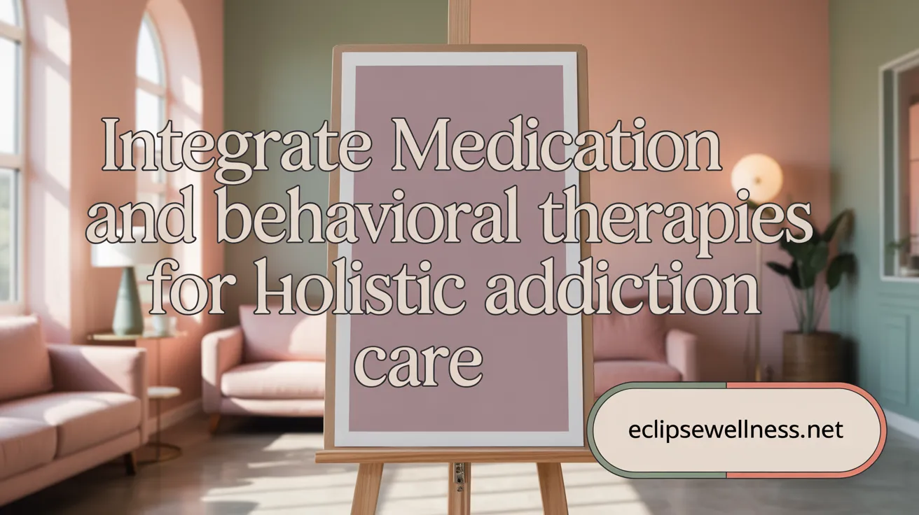 Integrate Medication and Behavioral Therapies for Holistic Addiction Care