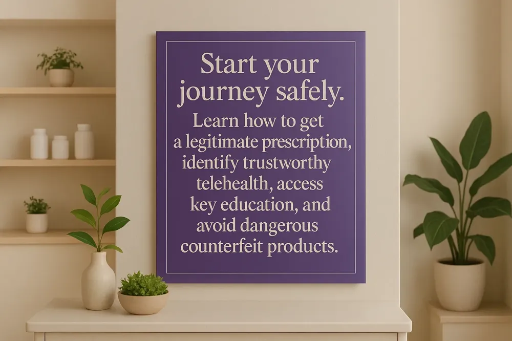 Start your journey safely. Learn how to get a legitimate prescription, identify trustworthy telehealth, access key education, and avoid dangerous counterfeit products.