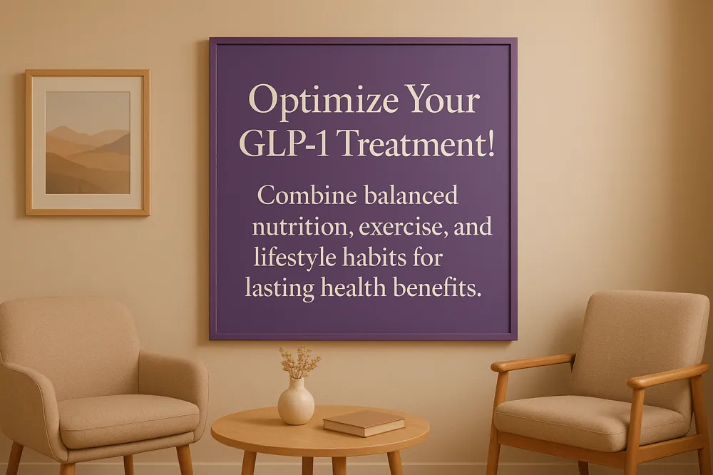 Optimize Your GLP-1 Treatment! Combine balanced nutrition, exercise, and lifestyle habits for lasting health benefits.