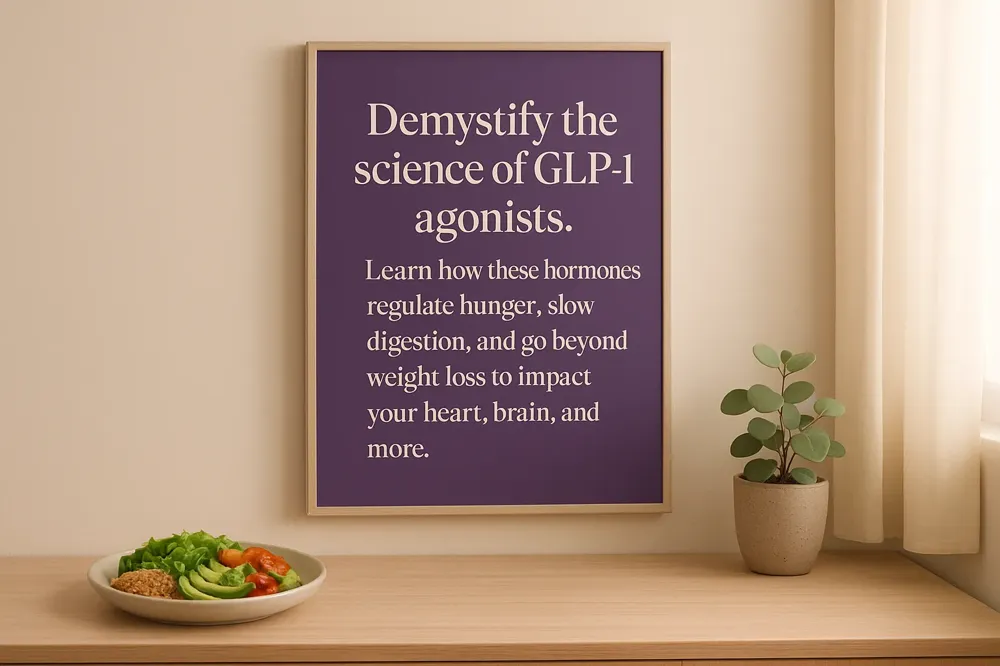 Demystify the science of GLP-1 agonists. Learn how these hormones regulate hunger, slow digestion, and go beyond weight loss to impact your heart, brain, and more.