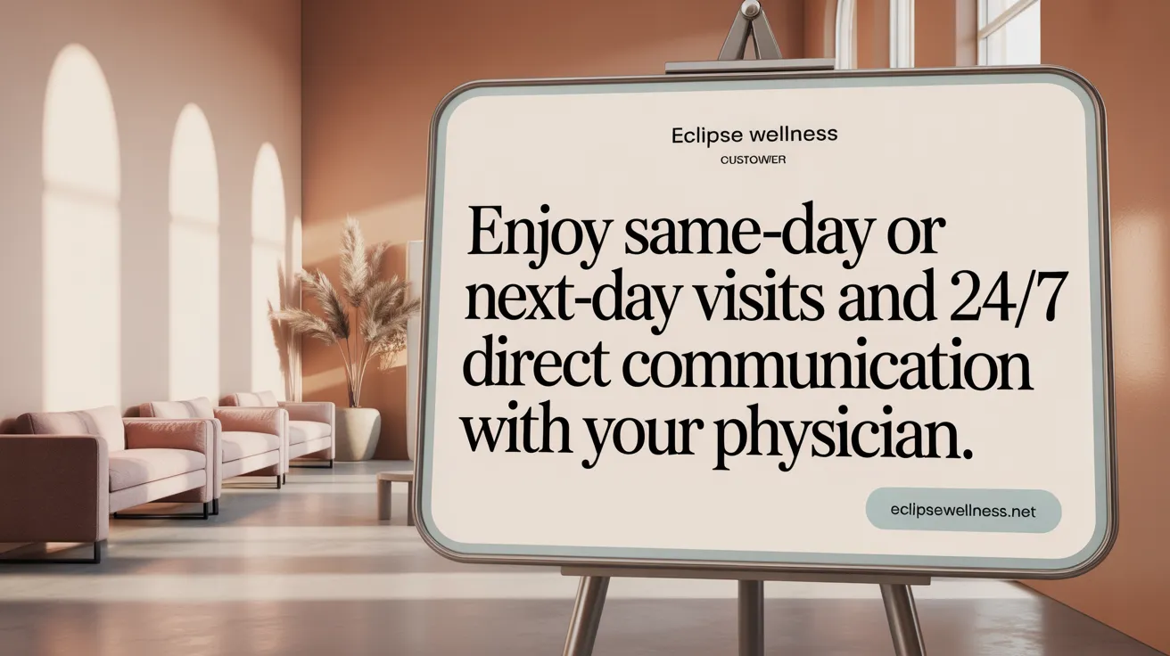 Enjoy same-day or next-day visits and 24/7 direct communication with your physician.
