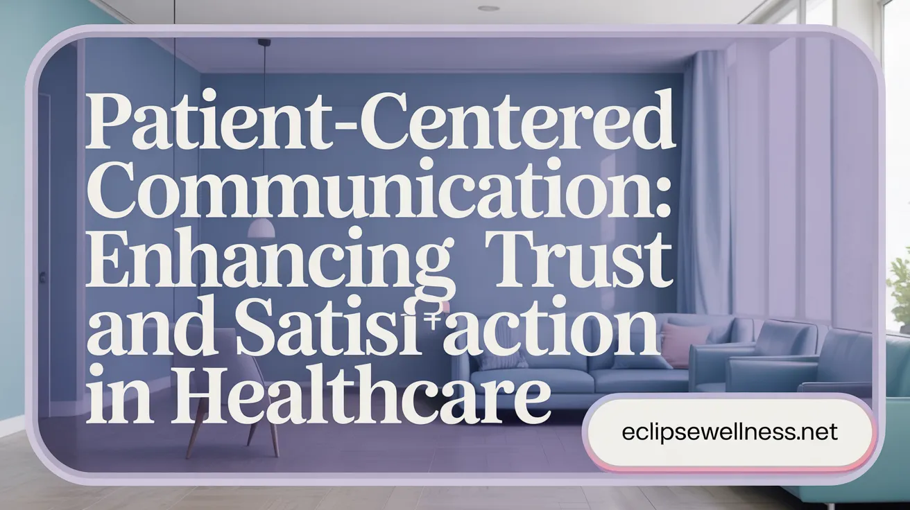 Patient-Centered Communication: Enhancing Trust and Satisfaction in Healthcare