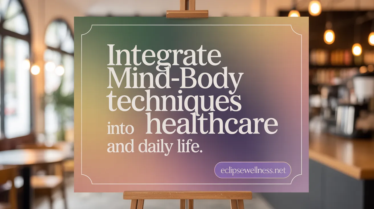 Integrate Mind-Body Techniques into Healthcare and Daily Life
