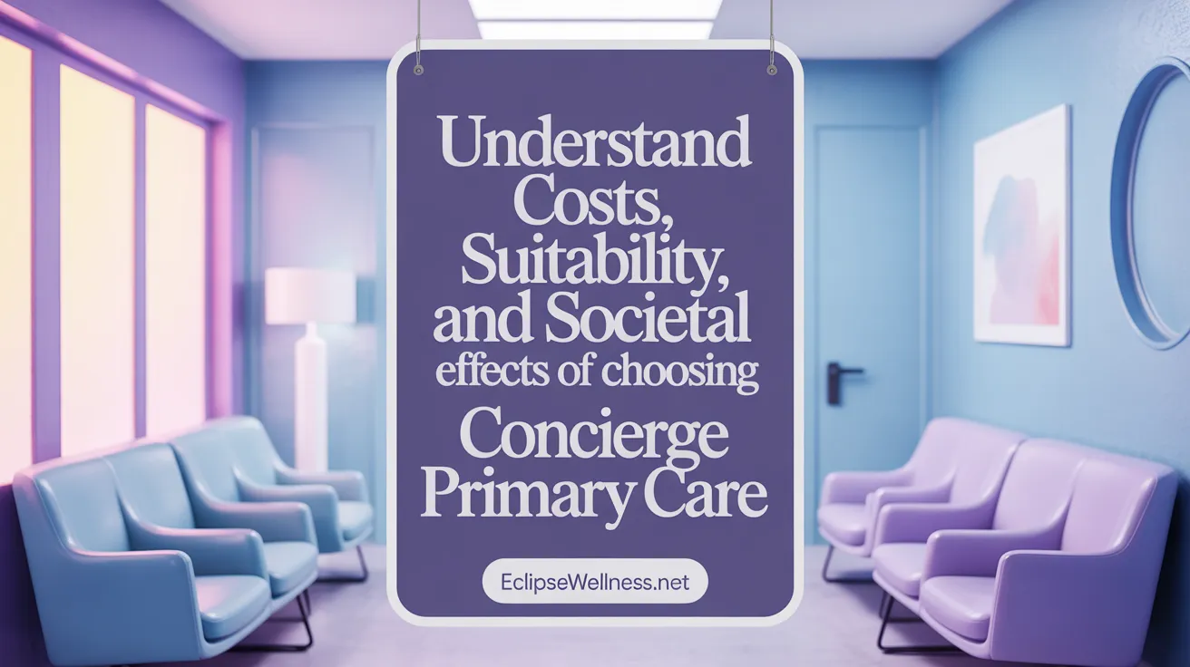 Understand costs, suitability, and societal effects of choosing concierge primary care.