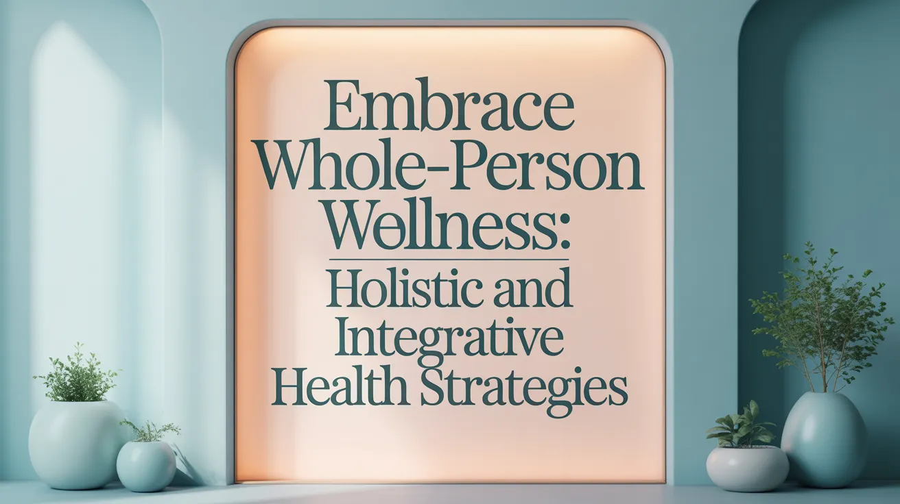 Embrace Whole-Person Wellness: Holistic and Integrative Health Strategies