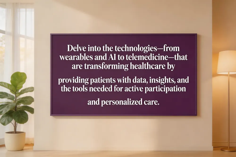 Delve into the technologies—from wearables and AI to telemedicine—that are transforming healthcare by providing patients with data, insights, and the tools needed for active participation and personalized care.