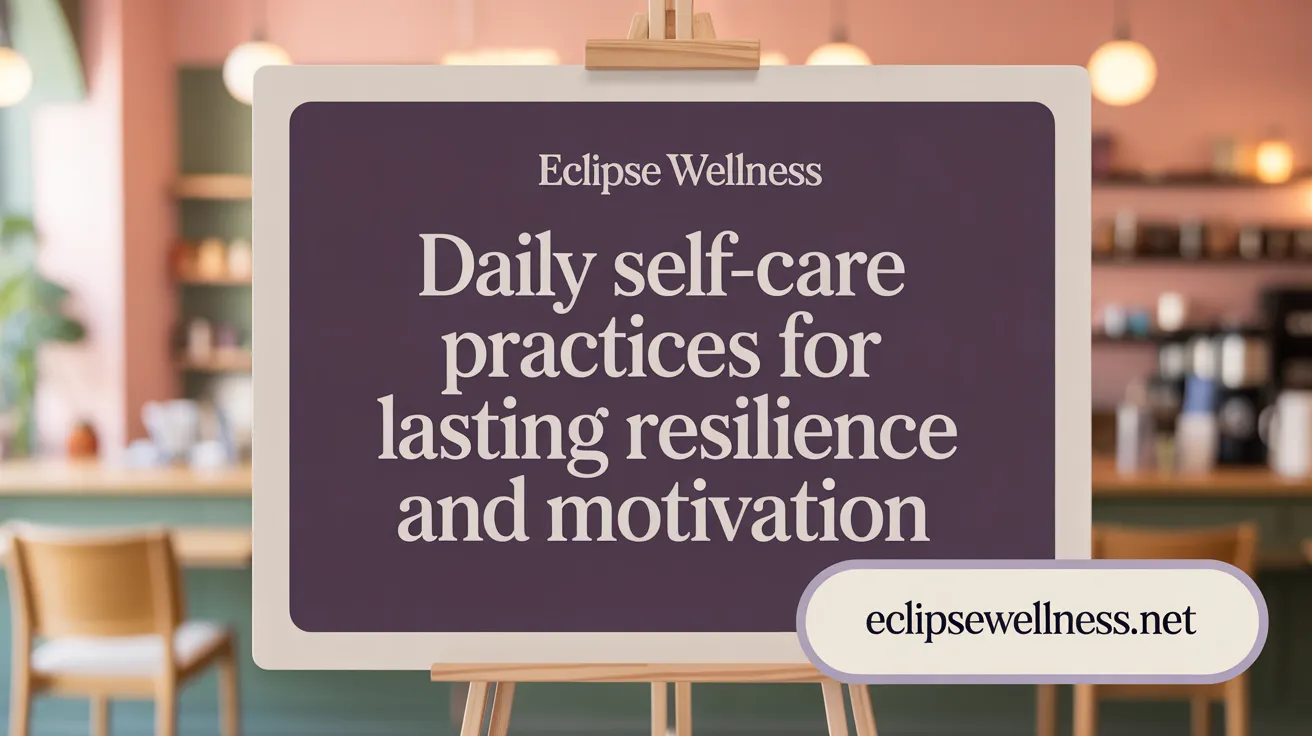 Daily Self-Care Practices for Lasting Resilience and Motivation