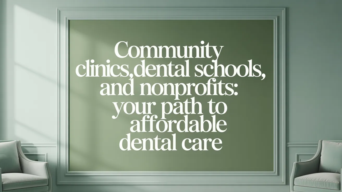 Community Clinics, Dental Schools, and Nonprofits: Your Path to Affordable Dental Care