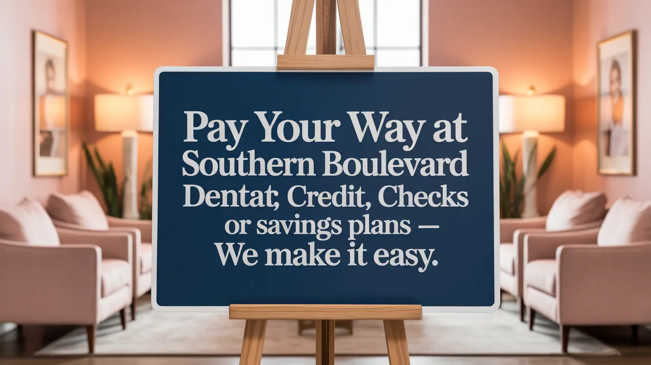 Pay Your Way at Southern Boulevard Dental: Credit, Checks, or Savings Plans — We Make It Easy.